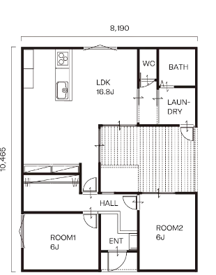 NONDESIGN FLAT 間取り図